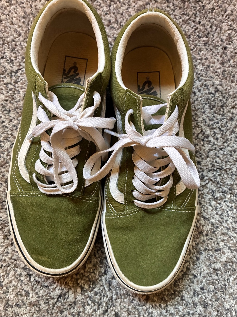 Vans Old Skool Sneakers - Olive & White